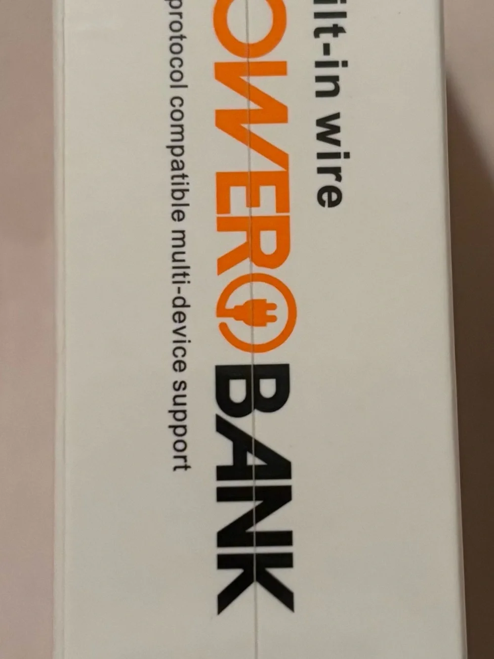 All-in-One Portable Power Bank w/ 4 Built-In Cables & LED Display – White NIB